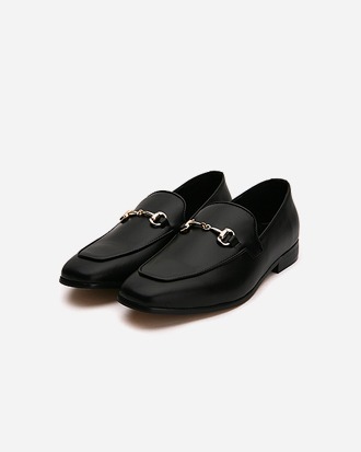leather chain loafer